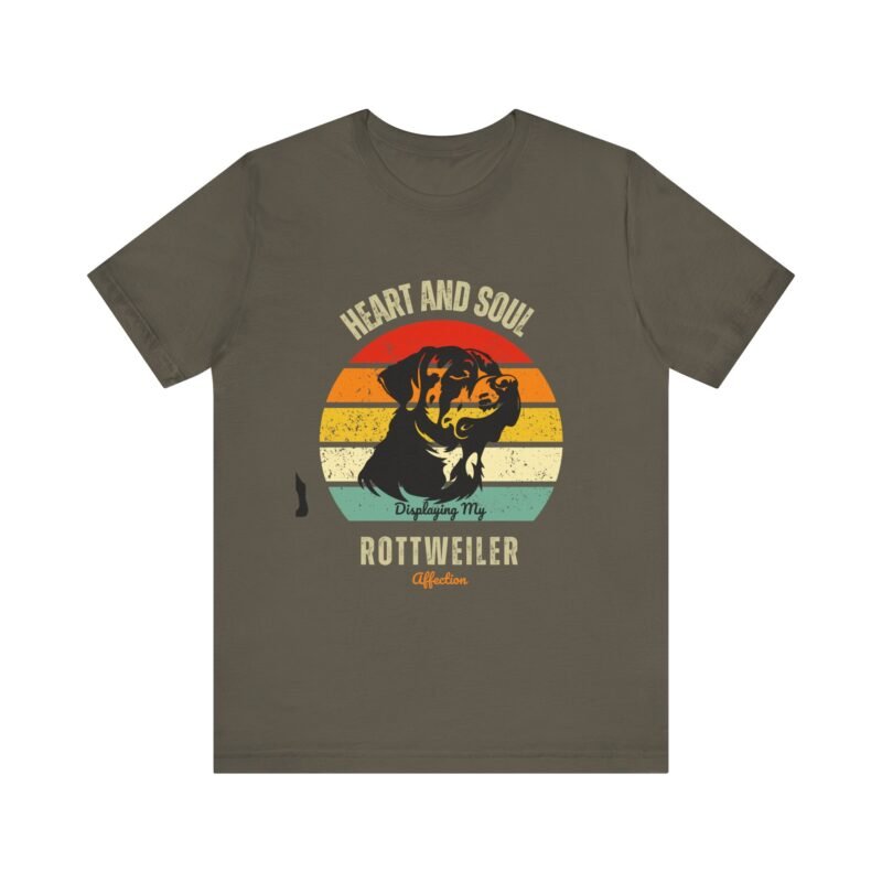Heart n Soul Displaying My Rottweiler Affection T-Shirt – Unisex Jersey Short Sleeve Shirt - Image 15