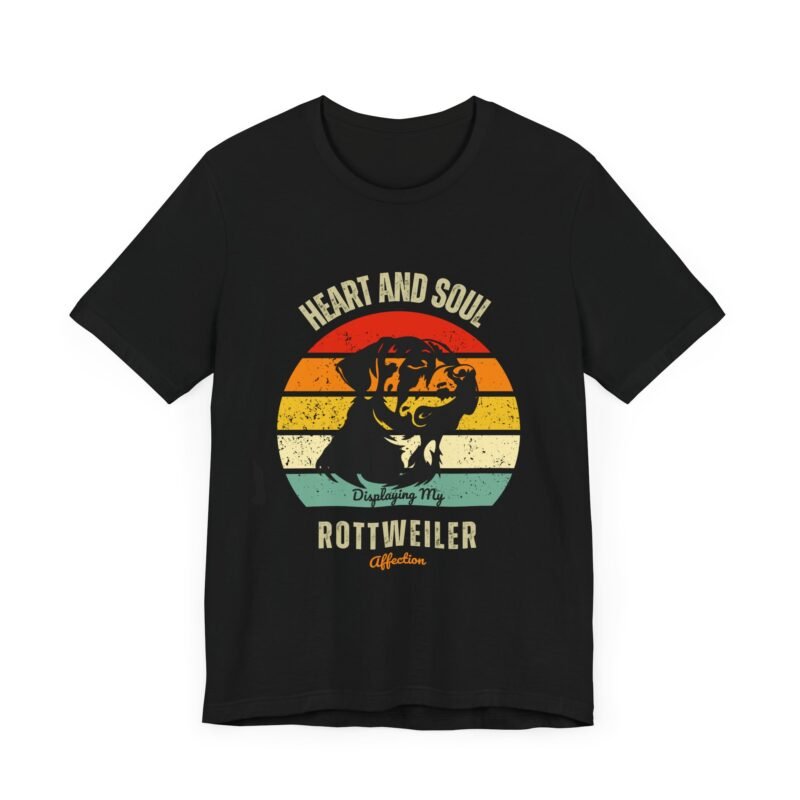Heart n Soul Displaying My Rottweiler Affection T-Shirt – Unisex Jersey Short Sleeve Shirt - Image 3