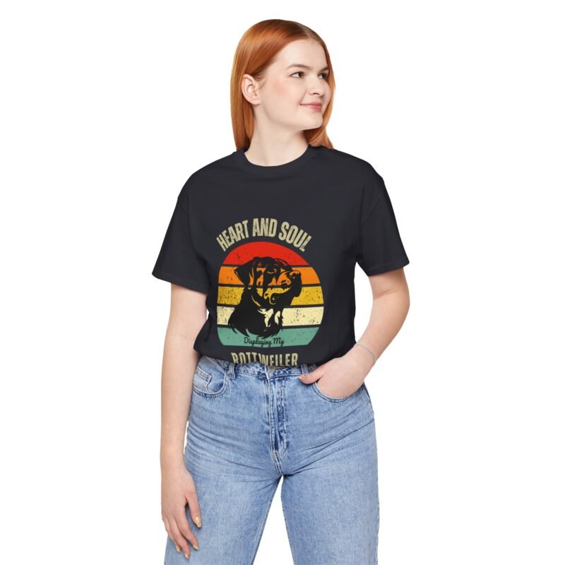 Heart n Soul Displaying My Rottweiler Affection T-Shirt – Unisex Jersey Short Sleeve Shirt - Image 26