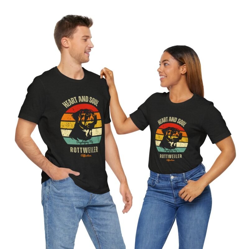 Heart n Soul Displaying My Rottweiler Affection T-Shirt – Unisex Jersey Short Sleeve Shirt - Image 12