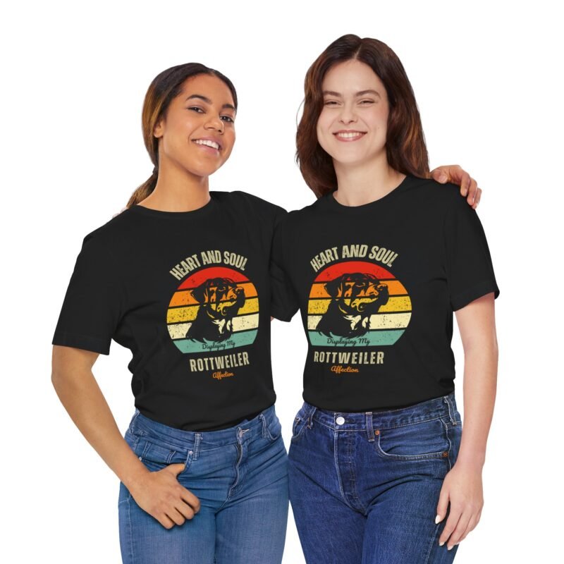 Heart n Soul Displaying My Rottweiler Affection T-Shirt – Unisex Jersey Short Sleeve Shirt - Image 6