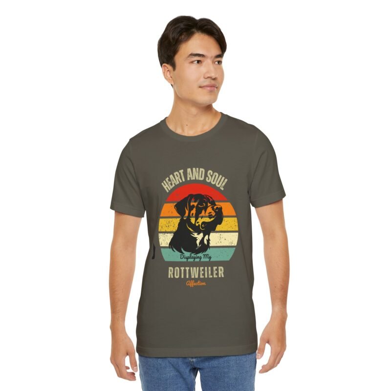 Heart n Soul Displaying My Rottweiler Affection T-Shirt – Unisex Jersey Short Sleeve Shirt - Image 20