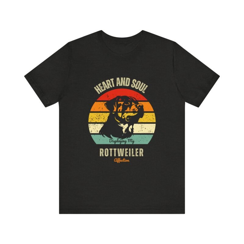 Heart n Soul Displaying My Rottweiler Affection T-Shirt – Unisex Jersey Short Sleeve Shirt - Image 8