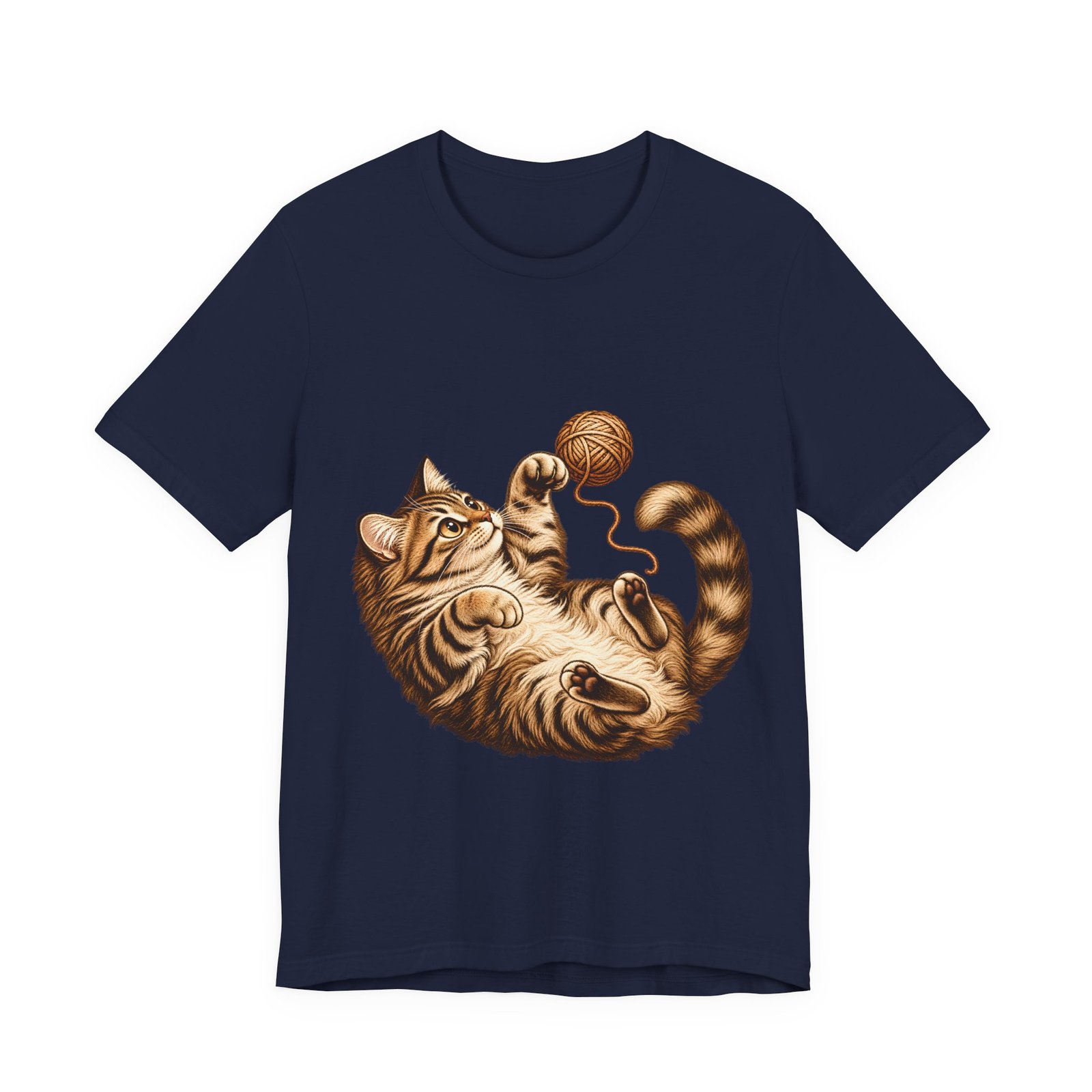 Playful Tabby Cat & Yarn Vintage T-Shirt – Unisex - Image 9