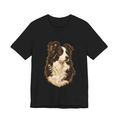 Border Collie Vintage Portrait T-Shirt – Unisex